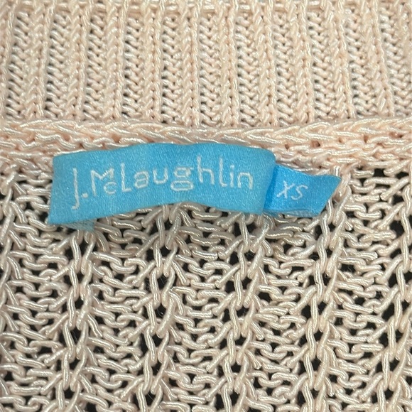 J. McLaughlin Lena Open Knit Powder Pink Sleeveless Spring Sweater Vest Women XS - Picture 8 of 11